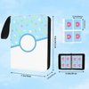 Card Binder Donuts TCGCard Holder Album Trading Cards Holder Zipper Binder for PTCG MTG YGO Collection (Blue Donut, 400 Pocket)