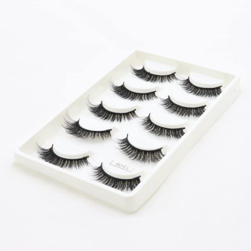 5 Pairs 20MM False Eyelashes Wholesale Makeup Eyelashes Extension 3D Fluffy Volume Dramatic Faux Mink Eyelashes (8045)
