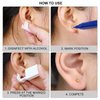 4 Pack Self Ear Piercing Gun, Disposable Self Ear Piercing Gun Kit with Earring Studs Safety Ear Piercing Gun Kit Tool (Orange)