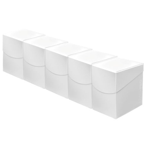 Ultra Pro - 100+ Arctic White Eclipse Card Deck Box Set of 5 - Protect & Store Valuable Cards, Deck Box for Pokemon/Magic/YuGiOh Collectible Cards, Baseball Cards, Sports Cards, Durable Deck Box