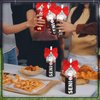 Skylety 12 Pack Baseball 2025 Senior Night Gifts 13.5 oz Plastic Baseball Cup with Lid and Straw Bow Decorated Senior Night Gifts Clear Reusable Tumbler Water Bottles for Sports Team