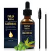 FARSA Native Castor Oil Organic & Vegan, 100 Pure Castor Oil for Hair Growth, Eyelashes, Skin Tightening, Nail Treatment, Natural Cold Pressed Unrefined Hexane-Free & Cruelty-Free Beauty Elixir