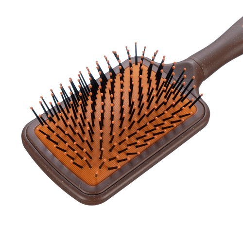 Coconut Oil Infused, Scented Paddle Brush, Coconut Oil Infused Bristles, for Gentle Detangling, Scalp Massage or Blow-dry. For All Hair Types