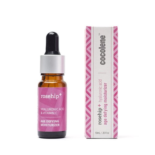 Cocolene Rosehip+ Organic Anti-Aging Serum - Plumping Moisturizer for Wrinkles & Sensitive Skin with Hyaluronic Acid, Vitamin C, For All Skin Types - Handcrafted in USA.