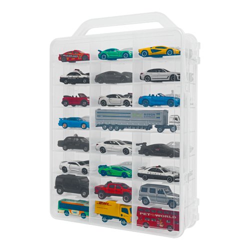 YYDS 48-Car Storage Case with Handle,Double Sided Storage Case for Toy Cars, Matchbox Cars,1:64 Scale Toy Model Cars，Toy Car Storage Organizer Case Compatible with Hot Wheels,CASE ONLY