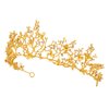 Fairy Crown, Vofler Gold Tiara for Women - Mermaid Elf Mother Nature Ursula Witch Costume Seashell Shell Twig Leaf Coral Butterfly Flower Headband for Princess Bride Queen Adult Girl Halloween Party