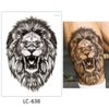 Glaryyears Tiger Lion Temporary Tattoo for Men Women Adults, 8-Pack Forest Animal Design Fake Tattoos Sticker, Water Transfer Long-lasting Realistic Tattoos for Body Arm Leg Chest Back