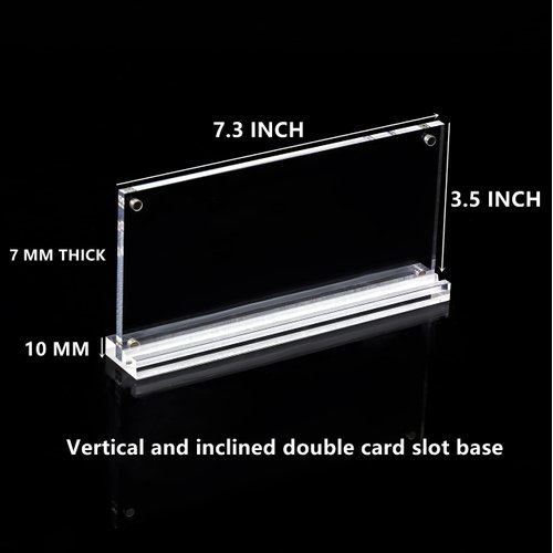 IEEK Acrylic Dollar Bill Frame Currency Holder Clear Paper Money Holders for Collectors Currency Ticket Protector Dollar Bill Display Case,7.3 x 3.5 Inch,2 Pack