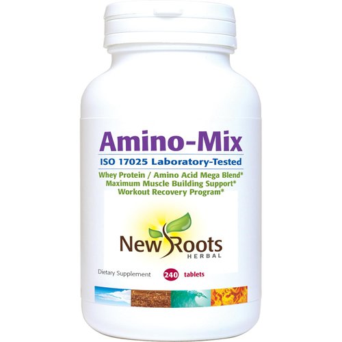 NEW ROOTS HERBAL Amino-Mix Branched-Chain Amino Acids (BCAAs) - 240 Capsules