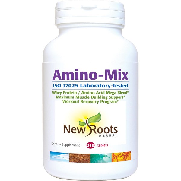 NEW ROOTS HERBAL Amino-Mix Branched-Chain Amino Acids (BCAAs) - 240 Capsules