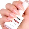 FANNEST Rubber Base Gel Polish,Elastic Base Coat,Sheer Clear Nude Pink Color Nail Polish,LED/UV Soak Off for Nail Strengthener/Extension,Base color gel.
