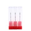 MZCMSL 3pcs Flame Shape Diamond Cuticle Clean Bits, 3/32 Shank Dry Manicure Drill Bits