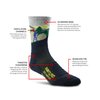 FARM TO FEET Total Eclipse Blue Ridge Crew Socks, 1 EA