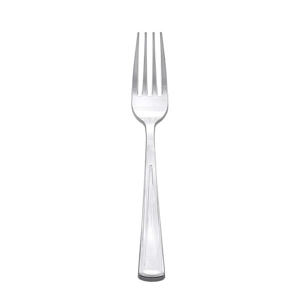 Party Essentials 50Count Hard Plastic Forks, Shiny Silver