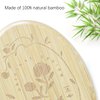 Menesia Brown Bamboo Hair Brush - Wooden Paddle Brush for Hair Growth, Scalp Massage and Healthier Hair - Bamboo Hairbrush for Men and Women (rose)