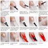 Fiberglass Nail Extension Gel Kit Gel Nail Builder Extension Fiber Nail Kit with Magical Silk Fiberglass, Quick Building Gel, Nail File, Tweezers, Scissors, Nail forms for Gel Extension Nail Art