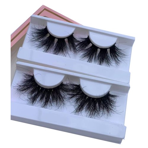 Mink Eyelashes28-30MM Long Mink Fur Eyelashes Hand Made false eyelashes wholesale bulk eyelashes (2 pairs 01, mink lashes)
