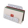 EasyPAG Cute Office Supplies 3 Piece Desk Organizer and Accessories Set - Letter Sorter, Pen Holder,Sticky Notes Holder,White
