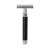 Edwin Jagger DE86 Classic Double Edge Manual Eco-Friendly and Reusable Safety Razor for Men and Women for Shaving Cream or Soap Fits All DE Razor Blades (Imitation Ebony)