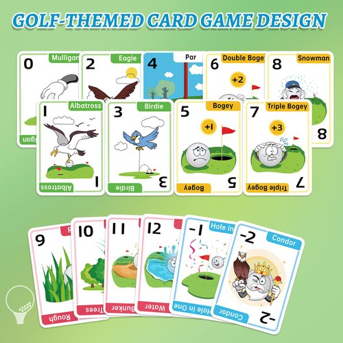 Westant Crazy Nines Golf Card Game - Funny Card Games for Family, Kids 8-12 and Adults, The Perfect Family Games for Kids and Adults, Ideal Game Night Games for Groups Adult