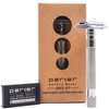 Parker 64S Stainless Steel Handle Double Edge Safety Razor with Closed Comb Head & 5 Premium Blades