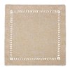 Grelucgo Handmade Hemstitch Beige Cocktail Napkins (4 Pieces 12 x 12 Napkins)