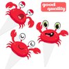 Crab Cupcake Toppers 48Pcs Crab Birthday Party Decorations Crab Theme Cake Decorations Crab Party Cupcake Picks for Ocean Sea Animals Baby Shower Supplies