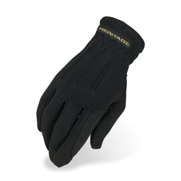 Heritage Power Grip Gloves, Size 5/6, Black