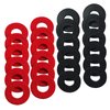 Ampper 24 Pieces Battery Terminal Anti Corrosion Washers, Battery Terminal Post Fiber Washers Protector (12 Red & 12 Black)