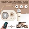Mini Karaoke Machine for Kids with 2 Wireless Microphones Portable Kids Microphone, Karaoke Microphone for Kids Age 5, 6, 7, 8, 9, 10,11+Years (Beige)