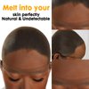 BEEOS Dark Brown Skinlike HD Wig Cap for Women, 24 Pieces Invisible Ultra-thin Stretchy Stocking Caps for Lace Front Wigs