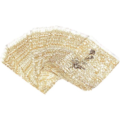 FindingKing 100 Gold Paper Gift Bags Shopping Sales Tote Bags 5 x 7