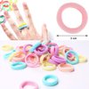 Rpanle100 Pieces Elastic Hair Ties, Multicolor Hair Elastic Bands Ponytail Holders, 2.5 mm Hair Bands Hair Bobbles for Women Girls (Spring Color)