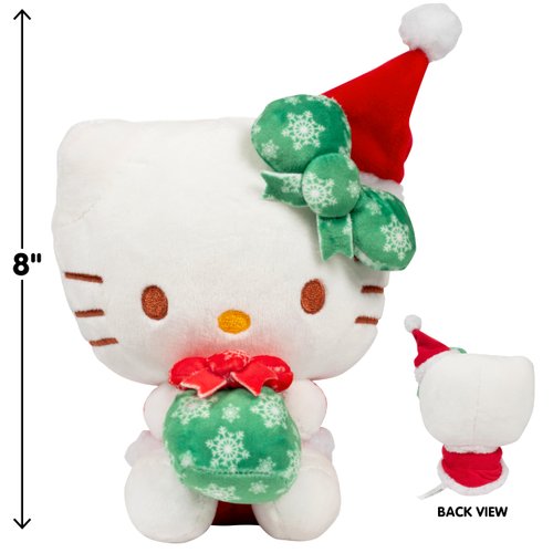 Hello Kitty and Friends 8" Hello Kitty & Cinnamoroll Christmas Plush, 2-Pack - 2024 Limited Edition Officially Licensed Sanrio Holiday - Cute Stuffed Animal Toy Figure - Stocking Stuffer Gift for Kids