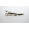 Generic Small silver metal peace sign alligator hair clip barrette for fine thin hair