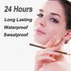 SUMEITANG 12 Pcs Pull Cord Peel-off Dark Brown Eyebrow Pencil，Wooden Hard-core Microblading Eye Brow Pencil For Marking, Filling And Outlining, waterproof and sweat-proof for Professionals & Beginners