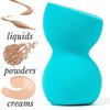 Beauty Junkees Makeup Sponge Blender - Blue Sculptor Foundation Makeup Blender Sponge, Liquid Cream Powder Blending Sponges, Make Up Applicator, Cosmetic Blenders, Wet Dry Beauty Sponge, Latex Free