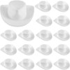 Zhanmai 40 Pieces Plastic Mini Cowboy Hat Cowgirl Hat for Crafts Western Hat Miniature Cute Doll Hat Tiny Party Hat Doll Party Accessories for Shooters Pretend Play Dollhouse Decorations(White)