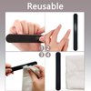 3 Pack Nail File, 100/180 Grit Professional Emery Boards Nail File Pack, Reusable Nail File for Acrylic Nails and Natural Nails, Black