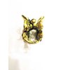 small mini metal jeweled antique peacock bronze hair claw clip (Primary color: Red)
