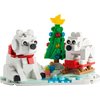 LEGO Wintertime Polar Bears 40571 Christmas Décor Building Kit, Polar Bear Gift, Great Stocking Stuffer for Kids, Features a Christmas Tree Toy and Two Polar Bear Toys