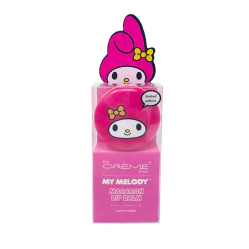 My Melody Macaron Lip Balm - Strawberry Ice Cream Vitamin E, Shea Butter Made in Korea & Zipper Bag