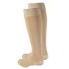 Truform 20-30 mmHg Compression Stockings for Men and Women, Knee High Length, Dot Top, Closed Toe, Beige, Small
