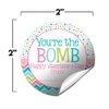 You're The Bomb Happy Valentine's Day Hot Cocoa Bomb Packaging Sticker Labels, Total of 40 2" Circle Stickers (20 Sets of 2) by AmandaCreation
