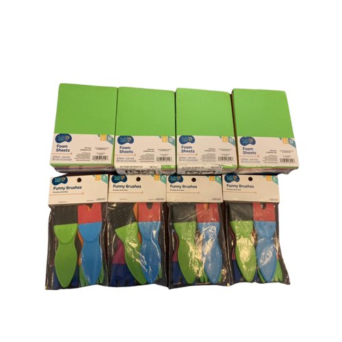 Hello Hobby Foam Sheets Funny Brushes Craft Kit (Bundle)