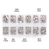 Zealer 1800pcs Crystals AB Nail Art Rhinestones Round Beads Top Grade Flatback Glass Charms Gems Stones for Nails Decoration Crafts Eye Makeup Clothes Shoes 300pcs Each (Mix SS3 6 10 12 16 20)
