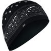 Zanheadgear® Helmet Liner/Beanie SportFlex® Series Black Paisley