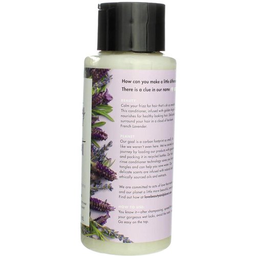 Love Beauty and Planet Smooth & Serene 100% Biodegradable Conditioner Moisture Conditioner For Frizz Control Argan Oil & Lavender Vegan Conditioner 0% Silicones, Parabens, And Dyes 13.5 oz