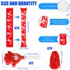 Hungdao 60 Pcs Noise Makers Party Favors Include 24 Pcs Thunder Sticks Cheer Sticks 12 Pcs Hand Clapper 24 Pcs Cheerleading Pom Poms for Sporting Events Football Games School Spirit Accessories (Red)