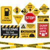 13 pcs construction Birthday Party supplies, construction party decorations for boys kid birthday party Baby Shower，11.8 inch construction theme party wall decor signs with Yellow Caution Tape